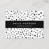 ダルマチアンスポット、ダルマチアンドット、白黒 名刺 (正面)