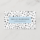 ダルマチアンスポット、ダルマチアンドット、白黒 名刺 (正面)