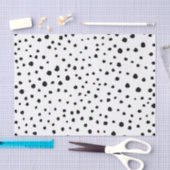 ダルマチアンスポット、ダルマチアンドット、白黒 薄葉紙 (クラフト)