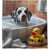 ダルマチアンスロッピースリームイおもしろいキュート シャワーカーテン (正面)