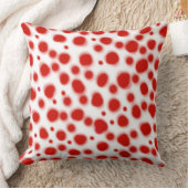 ダルマチアンドットアニマルプリント赤と白点 クッション (ブランケット)