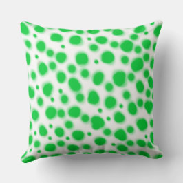 ダルマチアンドットグリーンアニマルプリント点 クッション