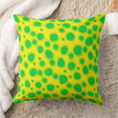 ダルマチアンドット緑の白アニマルプリント点 クッション (ブランケット)