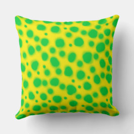 ダルマチアンドット緑の白アニマルプリント点 クッション