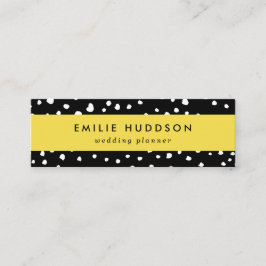 ダルマチアンドット、ダルマチアンスポット、白黒 スキニー名刺