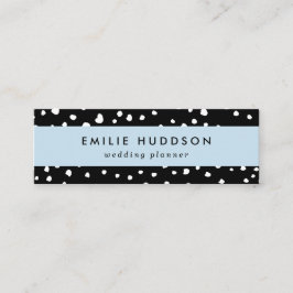 ダルマチアンドット、ダルマチアンスポット、白黒 スキニー名刺