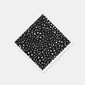 ダルマチアンドット、ダルマチアンスポット、白黒 スタンダードカクテルナプキン (角)