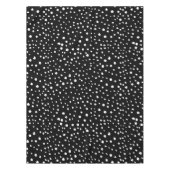 ダルマチアンドット、ダルマチアンスポット、白黒 テーブルクロス (正面)