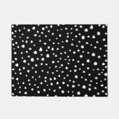 ダルマチアンドット、ダルマチアンスポット、白黒 ドアマット (正面)