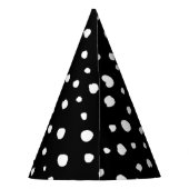 ダルマチアンドット、ダルマチアンスポット、白黒 パーティーハット (裏面)