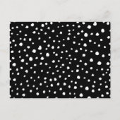 ダルマチアンドット、ダルマチアンスポット、白黒 ポストカード (正面)