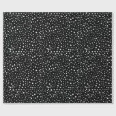 ダルマチアンドット、ダルマチアンスポット、白黒 ラッピングペーパー (フラット)