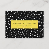 ダルマチアンドット、ダルマチアンスポット、白黒 名刺 (正面)