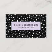 ダルマチアンドット、ダルマチアンスポット、白黒 名刺 (正面)