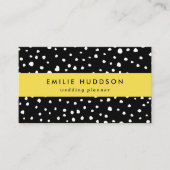 ダルマチアンドット、ダルマチアンスポット、白黒 名刺 (正面)