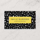 ダルマチアンドット、ダルマチアンスポット、白黒 名刺 (正面)