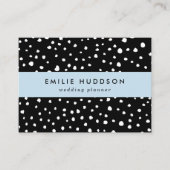 ダルマチアンドット、ダルマチアンスポット、白黒 名刺 (正面)