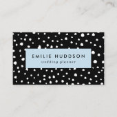 ダルマチアンドット、ダルマチアンスポット、白黒 名刺 (正面)