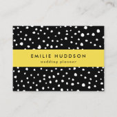 ダルマチアンドット、ダルマチアンスポット、白黒 名刺 (正面)