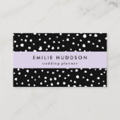 ダルマチアンドット、ダルマチアンスポット、白黒 名刺 (正面)