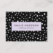 ダルマチアンドット、ダルマチアンスポット、白黒 名刺 (正面)