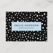 ダルマチアンドット、ダルマチアンスポット、白黒 名刺 (正面)