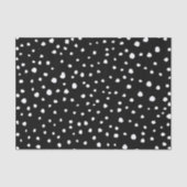 ダルマチアンドット、ダルマチアンスポット、白黒 薄葉紙 (正面)