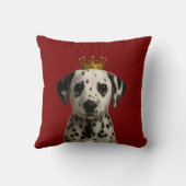 ダルマチアンパピーイン金ゴールドクラウンキュート クッション (裏面)