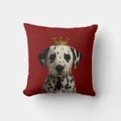 ダルマチアンパピーイン金ゴールドクラウンキュート クッション (正面)