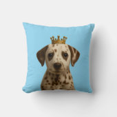 ダルマチアンパピーイン金ゴールドクラウンキュート クッション (正面)