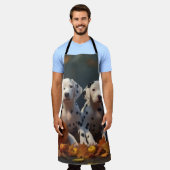 ダルマチアンパピーオータムデライトカボチャ エプロン (着用した状態)