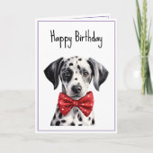 ダルマチアンパピードッグ誕生日 カード (正面)