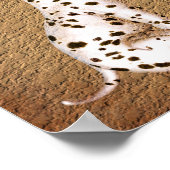 ダルマチアンパピーバラ高齢者紙アートポスター ポスター (角)