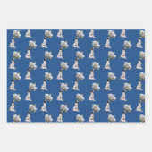 ダルマチアンパピー及びバラ動物パターン ラッピングペーパーシート (正面2)