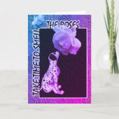 ダルマチアンパピー臭バラ感動的カード カード (正面)