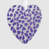 ダルマチアンパープルアンドホワイトプリント オーナメント (正面)