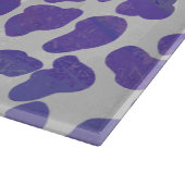 ダルマチアンパープルアンドホワイトプリント カッティングボード (角)