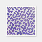 ダルマチアンパープルアンドホワイトプリント スタンダードカクテルナプキン (正面)