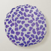 ダルマチアンパープルアンドホワイトプリント ラウンドクッション (裏面)