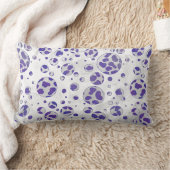 ダルマチアンパープルアンドホワイト水玉模様 ランバークッション (ブランケット)