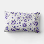 ダルマチアンパープルアンドホワイト水玉模様 ランバークッション (裏面)