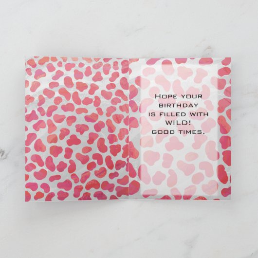 ダルマチアンピンクと白とモノグラム カード (内部)