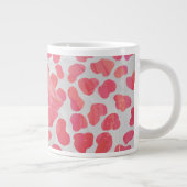 ダルマチアンピンクと白とモノグラム ジャンボコーヒーマグカップ (右)