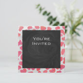 ダルマチアンピンクと白とモノグラム 招待状 (スタンド正面)