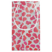 ダルマチアンピンクアンドホワイトプリント スモールペーパーバッグ (裏面)