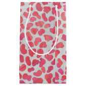 ダルマチアンピンクアンドホワイトプリント スモールペーパーバッグ (正面)