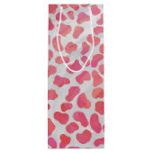 ダルマチアンピンクアンドホワイトプリント ワインギフトバッグ (裏面)