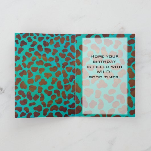 ダルマチアンブラウンとモノグラムティール(緑がかった色) カード (内部)