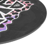 ダルマチアンブラック&ピンクワイルドメ カッティングボード (角)