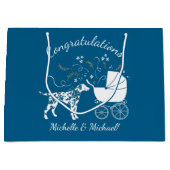 ダルマチアンベビーシャワーパピードッグ ラージペーパーバッグ (正面)